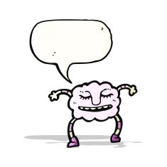 cartoon cloud monster with speech bubble