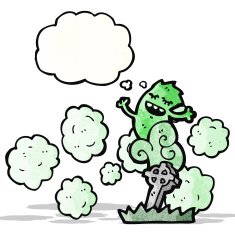 cartoon ghost rising from grave N9