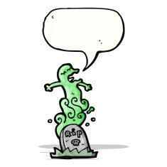 spooky ghost rising from grave N2