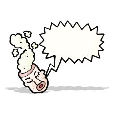 smoking head cartoon