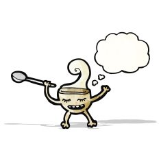 hot soup cartoon character