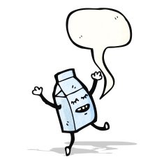 milk carton cartoon character N4