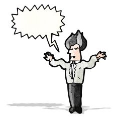 cartoon vampire with speech bubble N151