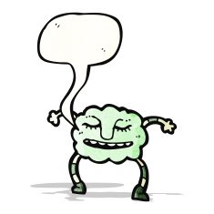 funny cloud monster with speech bubble