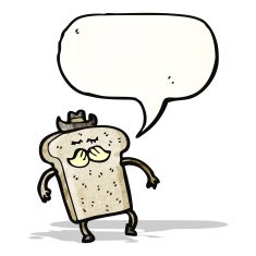 cartoon bread character