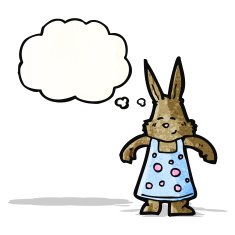 cartoon rabbit in dress N2
