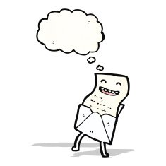 cartoon letter with thought bubble N3