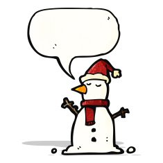 snowman with speech bubble N3