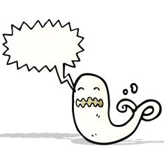 cartoon ghost shrieking
