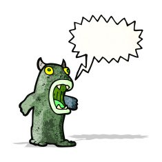 frightened monster cartoon