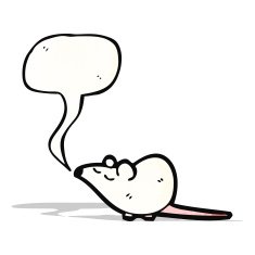 mouse with speech bubble cartoon N5