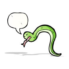 snake with speech bubble cartoon N2