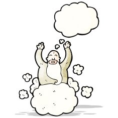 cartoon god on cloud N9