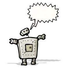shouting robot cartoon N3