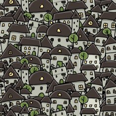 City sketch seamless pattern for your design N3