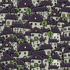 City sketch seamless pattern for your design N4