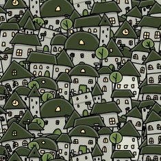 City sketch seamless pattern for your design N5