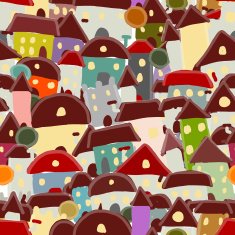 City sketch seamless pattern for your design N6