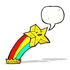 cartoon star with speech bubble N6