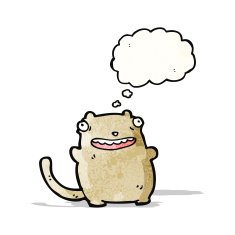 funny cat with thought bubble N2