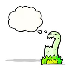 ghost with thought bubble cartoon N12