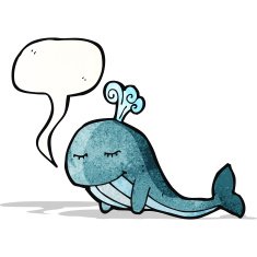 whale with speech bubble cartoon N2