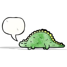 cute dinosaur with speech bubble