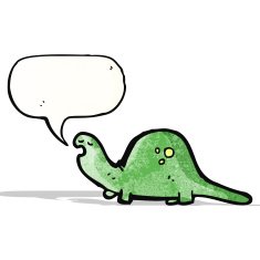 cute dinosaur with speech bubble N2