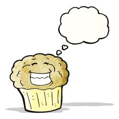 happy cartoon cupcake