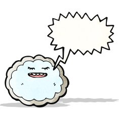 Cartoon Cloud With Silver Lining N4