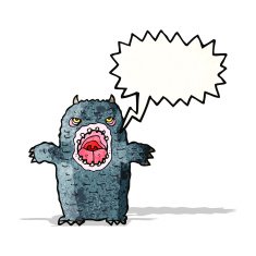 cartoon roaring monster N2