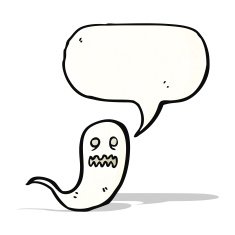 cartoon shrieking ghost N4