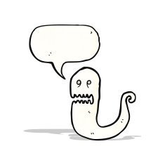 cartoon shrieking ghost N7