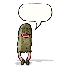 monster with speech bubble cartoon N2