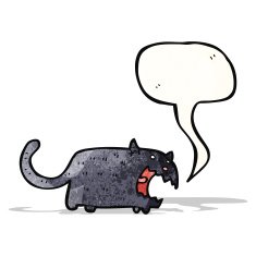 spooky black cat cartoon N2