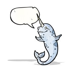 happy narwhal cartoon N2