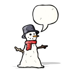 snowman with speech bubble N7