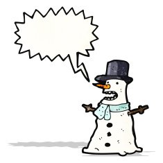 grumpy snowman cartoon