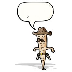 cartoon vegetable cowboy