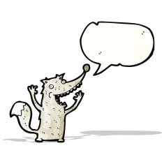 wolf with speech bubble N3