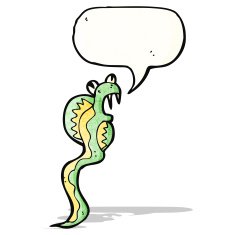 hissing snake cartoon N19