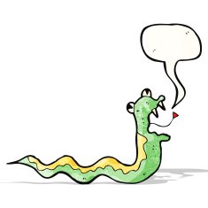 hissing snake cartoon N20