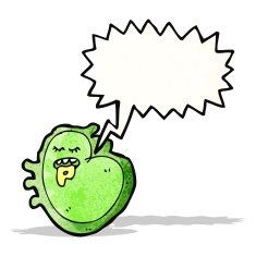 cartoon germ with speech bubble N11