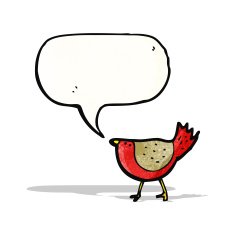 cartoon christmas robin N31