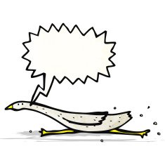 running goose cartoon