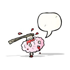 brain with speech bubble