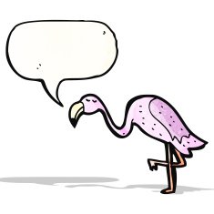 Cartoon Flamingo N12
