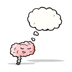 cartoon brain with thought bubble N4