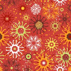 Seamless pattern with doodle ornament N4