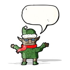 cool christmas elf cartoon